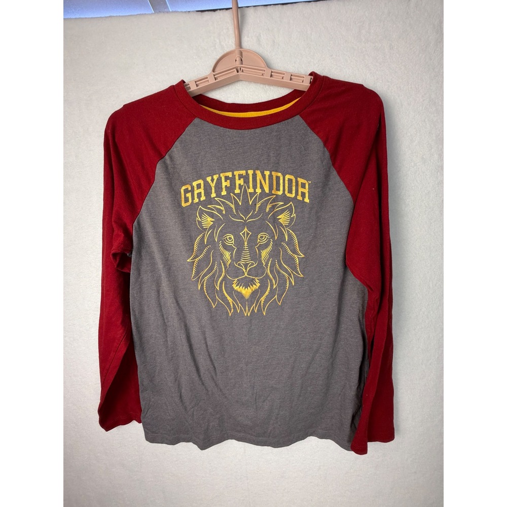Harry Potter Gryffindor Lion Baseball Shirt XL Hogwarts Varsity Raglan